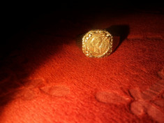 Maximiliano Emperadon Inel cu Moneda din Aur foto