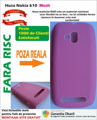 Husa Roz Nokia 610 Case material dur MESH !!!LICHIDARE DE STOC!!! foto