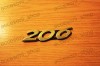 Emblema Scris 206 Peugeot, Plastic, 95mm, Auto Caroserie, Prindere Banda Dublu Adeziva