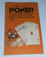 SILVIU CRACIUN - Poker, canasta, pinocle, 66, pasente, chemin de fier, 21, bacara, care au coeur, belota, iams (jocuri de carti) foto