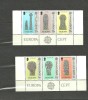 ISLE OF MAN 1978 - MONUMENTE EUROPA CEPT, serie 2 TRIPTICURI MNH TABS JOS, R14, Nestampilat