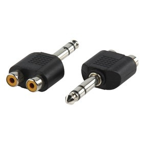 Adaptor jack 6,3 mm x 2 RCA mama foto