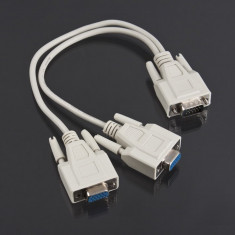 VGA Splitter vga monitoare cablu monitor adaptor doua monitoare Cablu VGA Splitter Conexiune De La 1 La 2 Monitoare VGA 1 TATA LA 2 MAMA VGA MONITOR foto