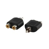 Adaptor RCA tata la 2 RCA mama