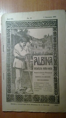 revista albina+suplimentul 7 februarie 1910-george cosbuc comitetul de redactie foto