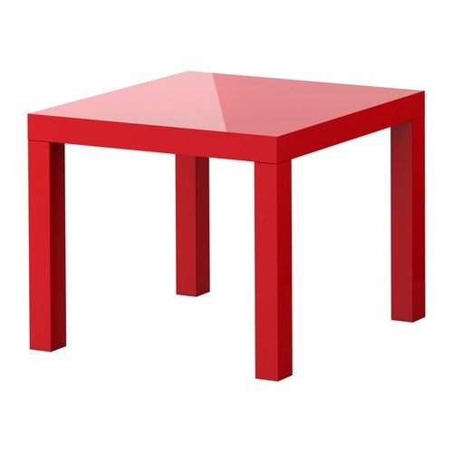 Ikea Lack Masa Masuta Cafea Rosie Rosu Lucios 55x55 Cm Produs