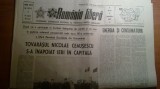 ziarul romania libera 4 noiembrie 1977-intoarcerea lui ceausescu de la moscova
