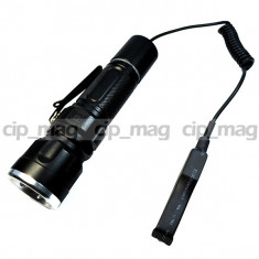 LPC-V002 - Lanterna Profesionala Vanatoare Led CREE Q5 intrerupator pe fir foto