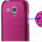 husa protectie mesh roz Samsung Galaxy S3 Mini i8190 silicon rigid antiradiatii + folie protectie ecran