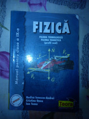 Fizica manual pentru clasa a-IX-a filiera tehnologica Rodica Ionescu foto