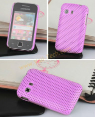 husa protectie mesh roz Samsung Galaxy Y S5360 silicon rigid antiradiatii + folie protectie foto