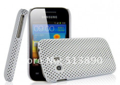husa protectie mesh alba Samsung Galaxy Y S5360 silicon rigid antiradiatii + folie protectie foto