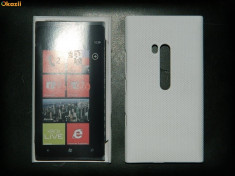 husa protectie mesh alba Nokia Lumia 900 silicon rigid antiradiatii + folie protectie ecran foto