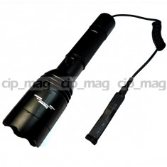LPC-V003 - Lanterna Profesionala Vanatoare Led CREE Q5 intrerupator pe fir foto