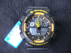 CEAS CASIO G-SHOCK GA-100-1A4ER ,BLACK-YELLOW DESIGN, MADE IN JAPAN, MANUAL UTILIZARE, GARANTIE, LIVRARE GRATUITA, LICHIDARE STOC -STOC LIMITAT foto