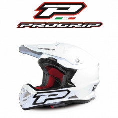 Casca kevlar / carbon motocross, enduro, ATV Progrip MX 3090 White foto