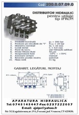 Distribuitoare pt: IFRON,HYDROM,Automacara,TAF,TIH,Telemac,AMT,Autogunoiera,etc foto