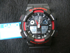 Ceas CASIO G-SHOCK GA-100-1A4ER ,BLACK&amp;amp;amp;RED DESIGN, MADE IN JAPAN, MANUAL UTILIZARE, GARANTIE, LIVRARE GRATUITA, LICHIDARE STOC -STOC LIMITAT- foto