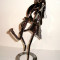 Muzicanti Figurina tehno metal Lady par lung cu saxofon - h 25 cm