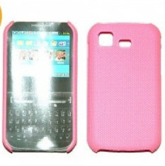 husa protectie mesh roz Samsung C3222 Chat322 silicon rigid antiradiatii + folie protectie ecran foto