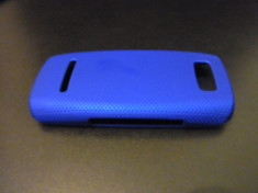 husa protectie mesh albastra Nokia Asha 305 silicon rigid antiradiatii + folie protectie ecran foto