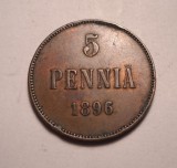 Finlanda 5 pennia 1896