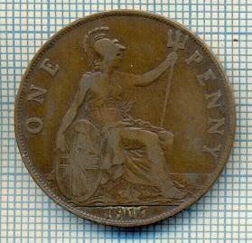 77 MONEDA - MAREA BRITANIE - ONE PENNY - anul 1917 -starea care se vede foto