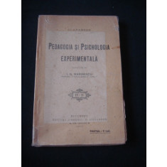 CLAPAREDE - PEDAGOGIA SI PSICHOLOGIA EXPERIMENTALA {1919}