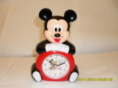 Ceas copii Mickey de birou sau agatat pe perete foto