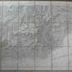 3 - HARTA VECHE TOPOGRAFICA ELVETIANA 1908 - TIMBRU SEC DREAPTA JOS