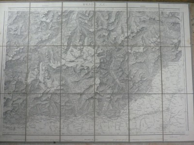 3 - HARTA VECHE TOPOGRAFICA ELVETIANA 1908 - TIMBRU SEC DREAPTA JOS foto