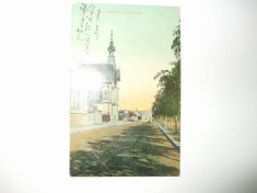 Carte postala Turnu Severin Casa Burileanu si Bulevardul 1910 foto