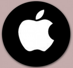 Insigne &amp;quot;Apple - Alb&amp;quot; -- 44mm sau 56mm -- (PERSONALIZATE) foto