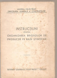 (C3750) INSTRUCTIUNI PENTRU ORGANIZAREA BRIGAZILOR DE PRODUCTIE PE BAZE STIINTIFICE, MINISTERUL CAILOR FERATE, DIRECTIA GEN. A CONSTRUCTIILOR, 1953