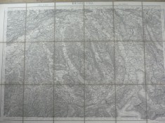 6 - HARTA VECHE TOPOGRAFICA ELVETIANA ANUL 1908 - TIMBRU SEC DREAPTA JOS