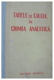 TABELE DE CALCUL IN CHIMIA ANALITICA