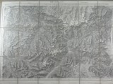 9 - HARTA VECHE TOPOGRAFICA ELVETIANA 1908 - DIMENS 78 X 57 CM -PLIABILA