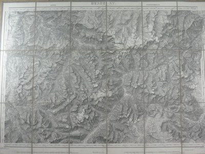 9 - HARTA VECHE TOPOGRAFICA ELVETIANA 1908 - DIMENS 78 X 57 CM -PLIABILA foto