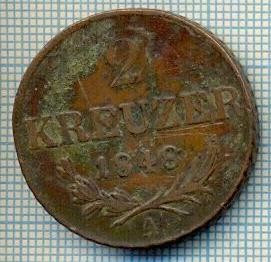 110 MONEDA VECHE - AUSTRIA - 2 KREUZER - anul 1848 A -starea care se vede foto