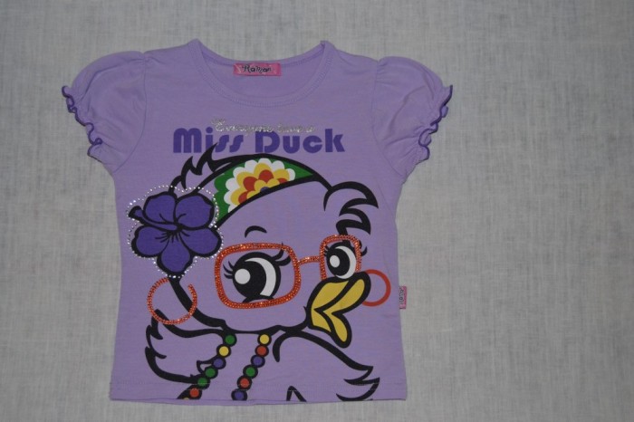 Tricou mov Miss Duck foto mare Tricou mov Miss Duck foto mare