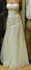 Vand rochie de mireasa crem (ivory) de la Mirandi, model sirena foto