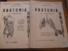 ANATOMIA OMULUI vol. II * VISCERE * 1. Viscerele Toracelui; 2. Tubul Digestiv Abdominal si Glandele Anexe.Splina -- V. Ranga - 1980, 148+200 p foto