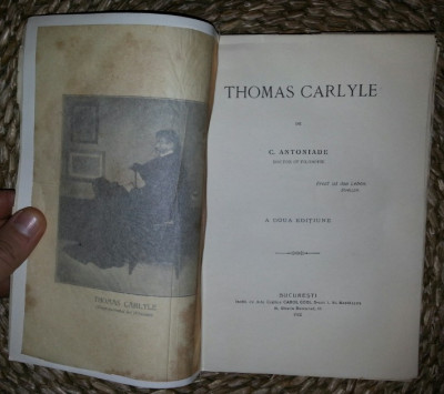 C. Antoniade THOMAS CARLYLE Ed. Inst. de Arte Grafice 1912 ed. a ii-a foto