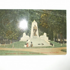 Carte postala Karansebes A kiralyszobor Konigs denkmal Monumentul Majestatii Sale 1912