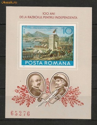 LP 935 - Centenarul independentei de stat a Romaniei colita nedantelata foto