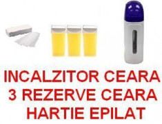 KIT EPILARE / SET EPILAT - APARAT DE EPILAT + HARTIE EPILAT + 3 REZERVE CEARA - incalzitor ceara epilat , epilare foto