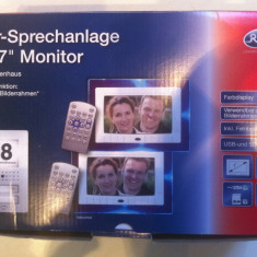 interfon cu camera video si doua monitoare lcd ,, Tur-Sprechanlange mit 7'' Monitor ''