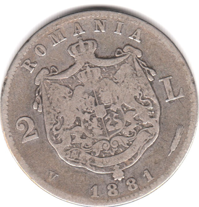 * Moneda 2 lei 1881