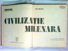 Album foto - Ion Miclea - Romania - Pamanturi eterne. Civilizatie milenara, editat de revista Transilvania, Sibiu, 1982, 19 pag. text + 104 foto foto