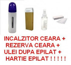 kit epilat epilare incalzitor aparat ceara foto